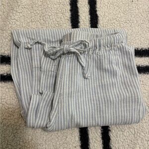 Arizona Jean Company Light Blue and White Striped Pajama Pants